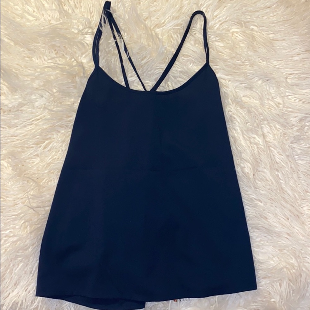 abercrombie & fitch dark blue/navy cross back tank